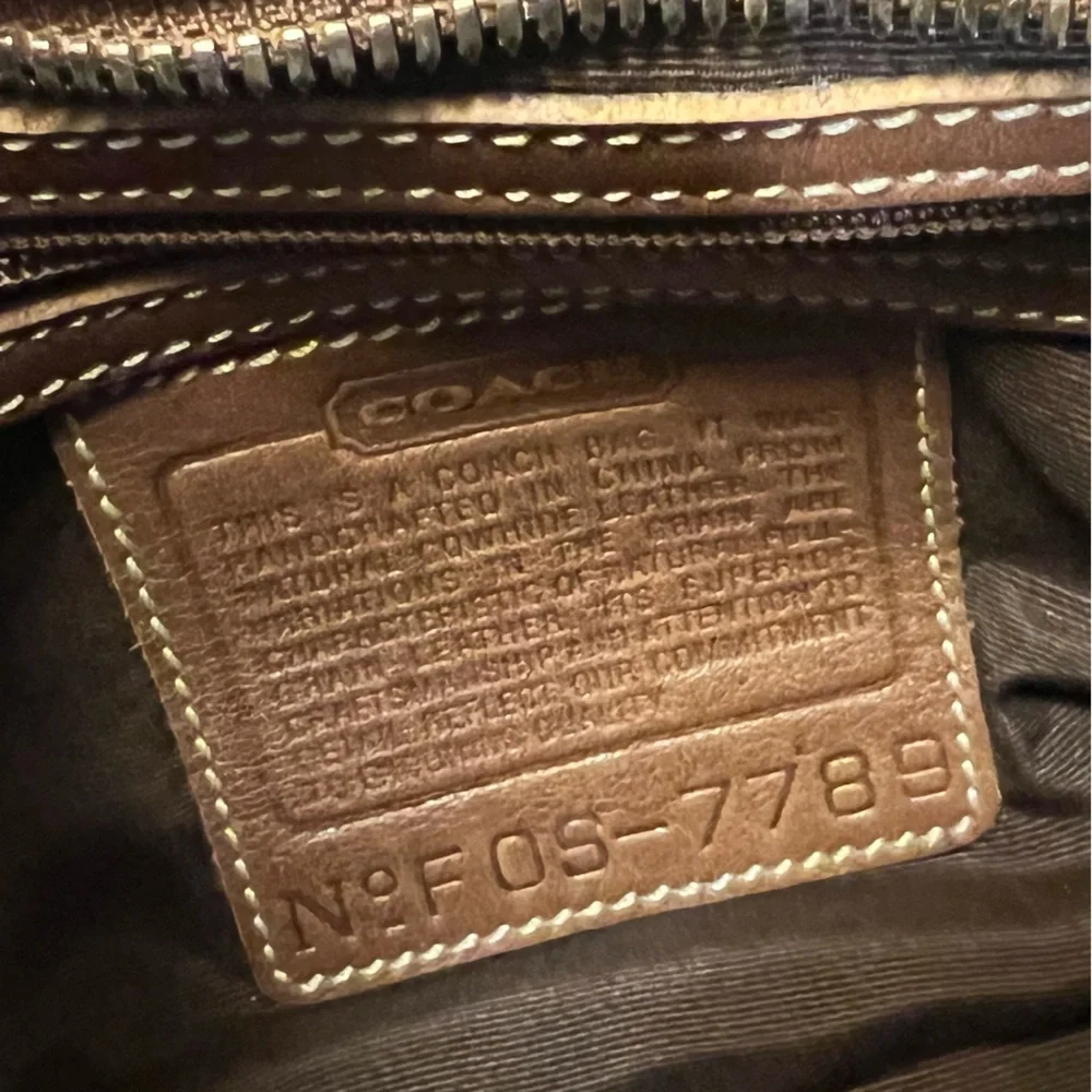 Coach 2005 Legacy Hampton Dark Brown Leather Handbag Shoulder Bag Satchel